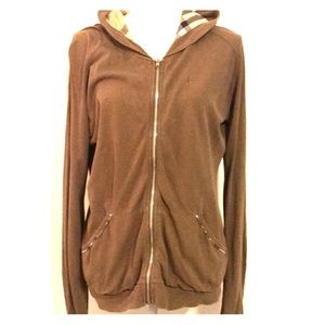 Burberry zipper up hoodie
